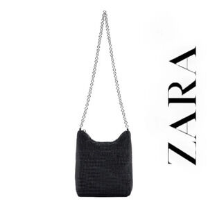 ZARA | Black | JEWEL CROSSBODY BAG